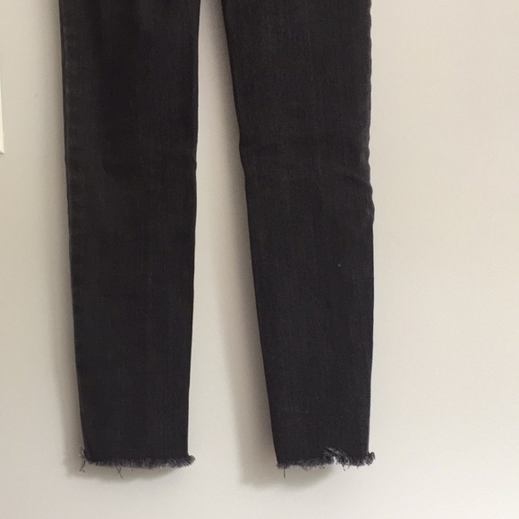 black washed out jeans+ floral stitching. - Picture 4 of 4